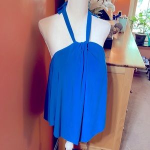 Teal Blue Tankini Bathing Suit Top